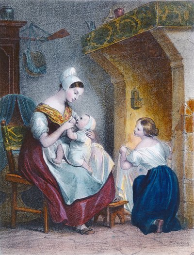 The Wetnurse by Achille Devéria